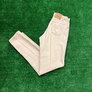 Vintage Levi 505’s Orange Tab Beige Jeans Made In Usa